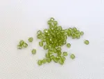 Korálky Ohňovky – broušené skleněné korálky 3 mm, 70 ks olivová - image 2