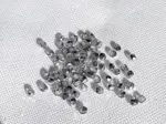 Korálky Ohňovky – broušené skleněné korálky 3 mm, 70 ks průhledná, stříbrný pokov - image 1
