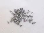 Korálky Ohňovky – broušené skleněné korálky 3 mm, 70 ks průhledná, stříbrný pokov - image 2