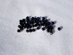 Korálky Ohňovky – broušené skleněné korálky 3 mm, 70 ks černý AB - image 1