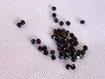 Korálky Ohňovky – broušené skleněné korálky 3 mm, 70 ks černý AB - image 2