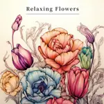 omalovanka pro dospělé relaxing flowers