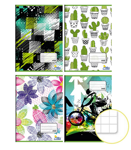 Sešit č. 445 - A4, 40 listů, čtverečkovaný kaktus/art