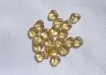 Skleněné mačkané korálky srdce medová  8 × 8 mm – 7 g cca 21 ks - image 2