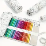 Penál rolovací, textilní Hvězdná mapa 24 ks 