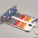 Penál rolovací, textilní rybičky 24 ks 