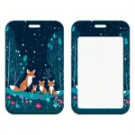 Šňůrka na krk s karabinou a poutkem, pouzdro na kartu Liška 