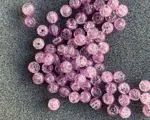 Korálek práskaný kulička 8mm levandulová