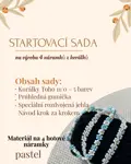 Startovací sada na výrobu 4 náramků z korálků – Toho 11/0, jehla, gumička a návod (pastel)