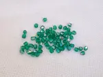 Korálky Ohňovky – broušené skleněné korálky 3 mm, 70 ks  jadeová modrý s dekorem (AB) - image 1
