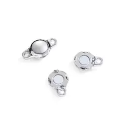 Magnetické zapínání na náramky a náhrdelníky – stříbrné, 18 × 10 mm