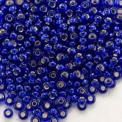 Preciosa rokajl 8/0 – Dark Blue silver lined (37100), 10 g