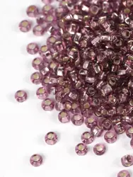 Preciosa rokajl 10/0 – stříbrný průtah  Fialová (27010), 10 g