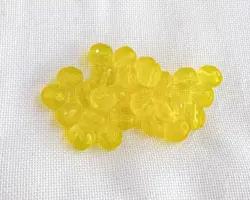 Broušené skleněné korálky 8 mm – žlutá  (12 ks)