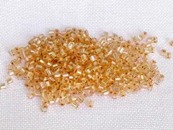 Preciosa® sekaný rokajl 10/0 – 10 g meruňková Stříbrný průtah