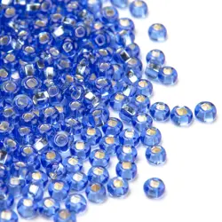 Preciosa rokajl 10/0 –modrá  stříbrný průtah(37030), 10 g 