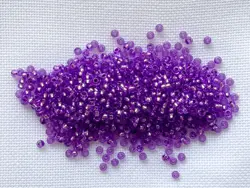 Preciosa rokajl 9/0 –  Silver Lined Dyed Violet fialová , 10 g