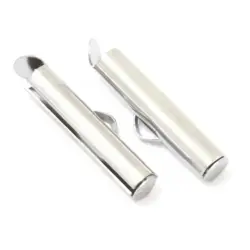 Koncovka zásuvná, stříbrna, 24mm