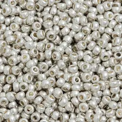 Preciosa rokajl 9/0 – stříbrný metalický (68301), 10 g
