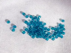 Korálky Ohňovky – broušené skleněné korálky 3 mm, 70 ks modrá