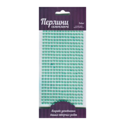 Samolepící třpytivé perly 5mm 375ks – tyrkysové 