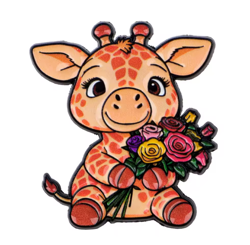 Smaltovaný pin Žirafa 