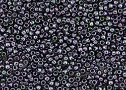 Rokajlové korálky - Round 15/0 : Metallic Amethyst Gun Metal TR-15-90 