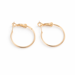 Náušnicové kruhy 25 mm – růžové zlato  1pár