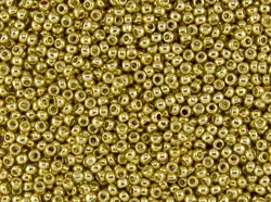 Rokajlové korálky Toho - Round 15/0 : PermaFinish - Galvanized Starlight TR-15-PF557