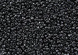 Rokajlové korálky - Round 11/0 : Opaque Jet  TR-11-49 