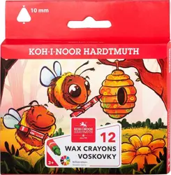 Trojhranné voskovky KOH-I-NOOR silné 12ks