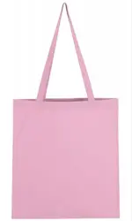 Bavlněná taška s dlouhým uchem  světle růžová / rose 38x42cm