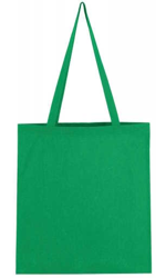 Bavlněná taška s dlouhým uchem zelená / peagreen 38x42cm