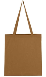 Bavlněná taška s dlouhým uchem bronzově hnědá / medal bronze 38x42cm