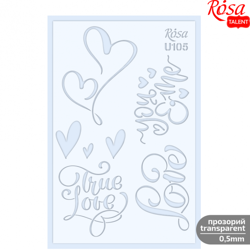 Šablona Rosa 0,5mm 13x20cm – U105 Love