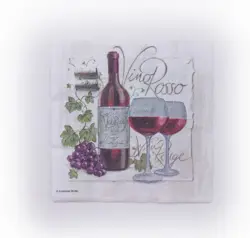 Ubrousky na dekupáž - vino - 1 ks