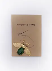 Magnet na jehlu (needle minder) Včela Zelená 