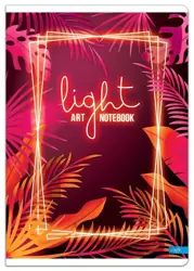 Sešit light art A4, čtverečkovaný červený