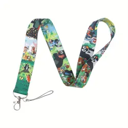 Šňůrka na krk s karabinou a potiskem Krtek