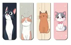 Magnetické záložky 4ks Kočičky 3