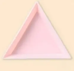 Trojúhelníková mistička na korálky růžová