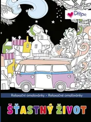Relaxační omalovánky zlacené - Šťastný život  
