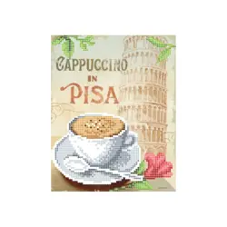 Cappuccino in Pisa  Předtištěné plátno pro korálkové vyšívání (bez korálků)