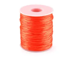 Saténová šňůra Ø1 mm  oranžová neon