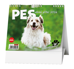 Stolní kalendář 2026 Pes věrný přítel