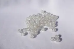 Korálek práskaný kulička 8mm průhledná