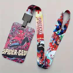 Šňůrka na krk s karabinou a poutkem, pouzdro na kartu Spider-Man