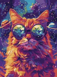 Malování podle čísel - Hvězdné brýle 30х40cm