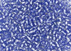 Rokajlové korálky - Round 11/0 : Silver-Lined Lt Sapphire TR-11-33
