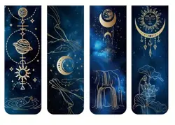 Magnetické záložky – Galaxie & Slunce  – sada 4 ks